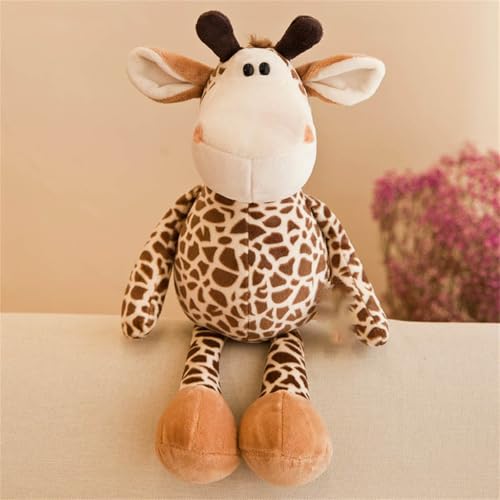 Plüschtiere Dschungeltiere Niedliche Spielzeuge, Flauschige Plüschtiere Schlafender bequemer Hund Plüschtiere Kissen Niedliche Puppen, Elefanten, Tiger, Löwen (35 cm,Giraffe) von champracer