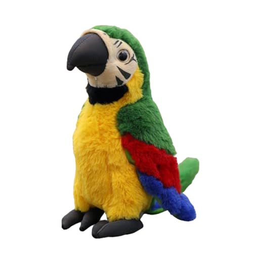 Plüschvogel Papagei Kinder's Weiches Kuscheliges Plüschtier für Kinder 30cm Länge Blau Gelber Ara Papagei Parrot Plüsch Spielzeug für Kinder Mädchen Jungen (30 cm,Grün) von champracer