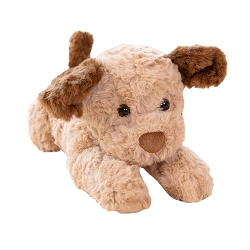 Realistisch Teddy Dog, 35cm Realistische Teddy Dog Teddy Hunde Spielzeug Kuscheltier, Plüschpuppe Welpe,Plüsch Stofftier Hund Puppe Stofftier, Spielzeug Geschenk für Kinder (35 cm,Braun) von champracer