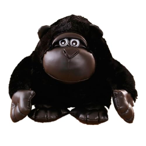 Schimpanse Gorilla Kuscheltier Plüschtier, Schwarzer König Kon Spielzeug KusPuppe Stofftier, für Kinder und KuscheltierliebhaberGeschenk (50 cm,Schwarzer) von champracer