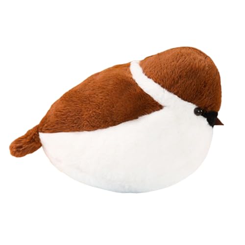 Simulation Tier Vogel Plüsch Spielzeug Spatz Puppe,Tier Kawaii Feldsperling Plüsch Realistische Vogel Spatz Spielzeug für Wilde Tiere Geschenk für Kinder (40x50 cm,Spatz) von champracer