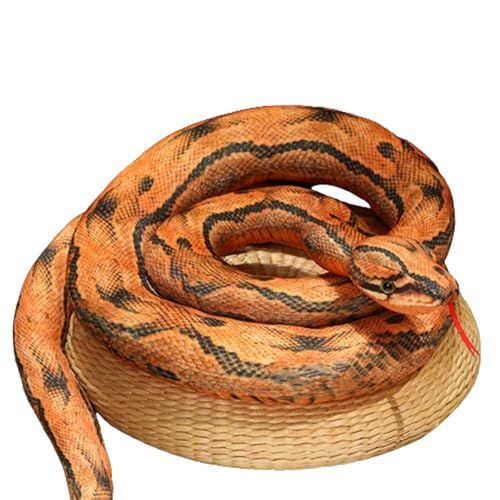 Simulierte gefleckte Boa constrictor,Große Plüschtier Plüschschlange realistische Schlange, Plüschtier, Kuschelschlange Realistische, Spoof-Spielzeug, für Kinder Jungen Mädchen (200 cm,Mamba) von champracer