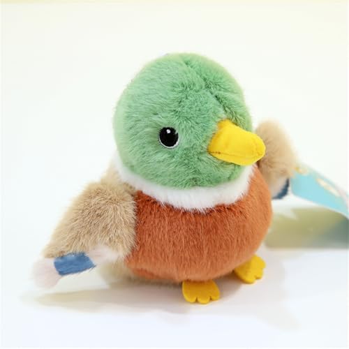 Spatz Plüschtier, Plüschvogel Spatz, Pelzige 11 cm Vogel-Plüschpuppe, Niedlicher Kleiner Vogel Schlüsselanhänger Plüschie, Geschenk für jedes Alter und jeden Anlass (G) von champracer