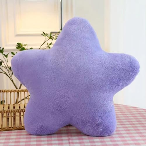 Sternenkissen, Kissen Stern, Sternkissen, Stern Wurfkissen Kissen Weiche Flauschige Sternenkissen, Sternenkissen Grau Gelb, PlüSch Kissen Dekokissen FüR Kinderzimmer Kissen FüR MäDchen (30 cm,Lila) von champracer