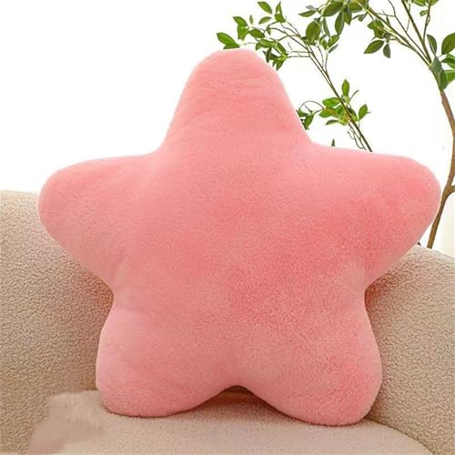 Sternenkissen, Kissen Stern, Sternkissen, Stern Wurfkissen Kissen Weiche Flauschige Sternenkissen, Sternenkissen Grau Gelb, PlüSch Kissen Dekokissen FüR Kinderzimmer Kissen FüR MäDchen (30 cm,Rosa) von champracer