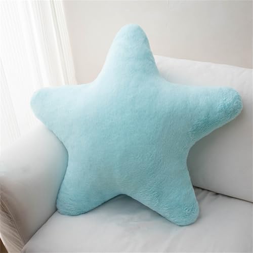 Sternenkissen, Kissen Stern, Sternkissen, Stern Wurfkissen Kissen Weiche Flauschige Sternenkissen, Sternenkissen Grau Gelb, PlüSch Kissen Dekokissen FüR Kinderzimmer Kissen FüR MäDchen (30 cm,blau) von champracer