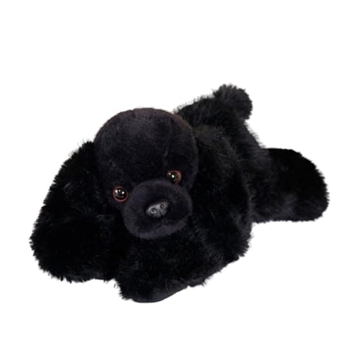 Teddy Hund Kuscheltier Hund Plüschtier,30 cm Realistische Teddy Dog Teddy Hunde Spielzeug Kuscheltier für Kinder Plüschhund , Hundepuppe Spielzeug Geschenk für Kinder Mädchen Jungen (Schwarz) von champracer