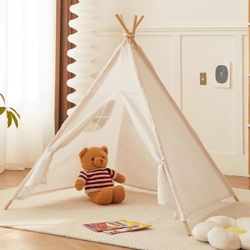 Tipi Zelt für Kinder, Tipi Zelt für Kinder Spielhaus Kinderzimmer Spielzelt, Faltbares Spielhaus für drinnen oder draußen, Spielzimmer Babyzimmer Deko (110X80X80 cm,A) von champracer