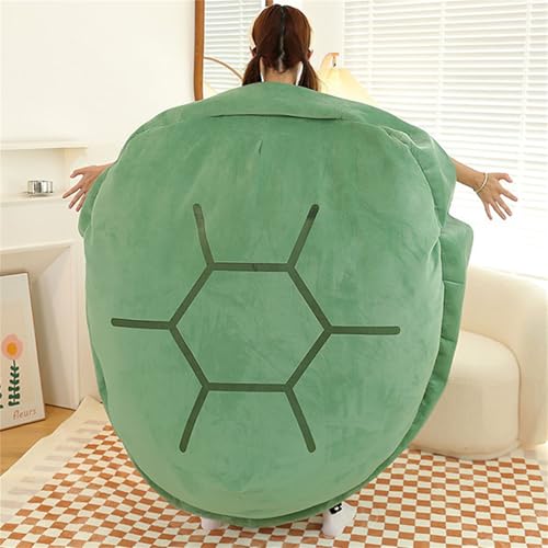 Wearable Turtle Shell Pillow, Tragbarer PlüSchtier SchildkröTenpanzer Groß, SchildkröTenpanzer Tragbares Kissen, SchildkröTenpanzer Puppe Tragbares Kissen (160 cm,Grün) von champracer