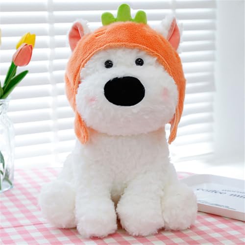 West Highland Terrier Kuscheltier Hund, Hunde Kuscheltier, Niedliche West Highland Puppy Plüschpuppe Geschenke für Jungen MäDchen (40 cm,Orange) von champracer