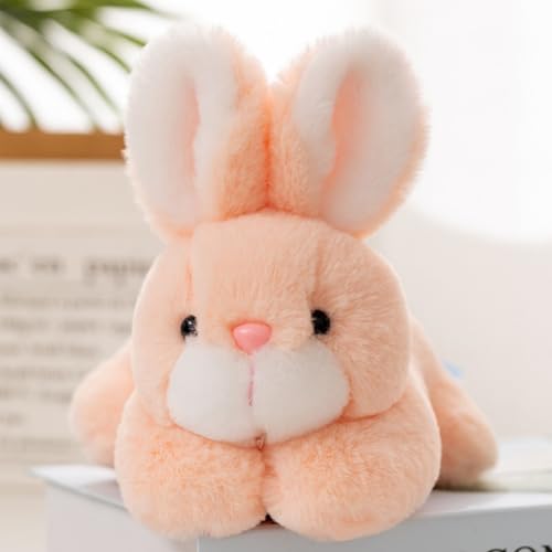 champracer 23 cm Kuscheltier Hase Weiche Niedliche Simulation Hasen Plüschtier Weißes Kaninchen Puppe Kaninchen Lappen Puppe Kaninchen, Taufe, Ostergeschenke für Mädchen und Jungen (23 cm,Rosa) von champracer