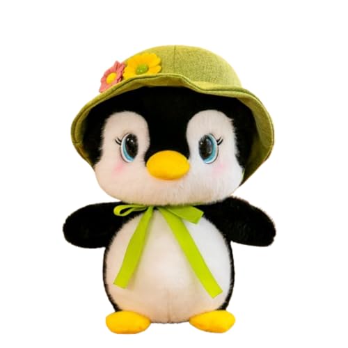 champracer 23 cm Pinguin Kuscheltier, Pinguin Plüschtier Pinguin Weich Plüsch Kissen-Stofftier Süße Geschenk für Kinder für Jungen Mädchen Babys (Grün) von champracer