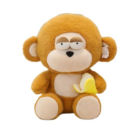 champracer AFFE Plüschtier Puppe Stofftier Niedlicher Gorilla Wurfkisse, zum Spielen und Kuscheln, Weiches Schmusetier für Mädchen, Jungen, Babysn (50 cm,Gelb) von champracer