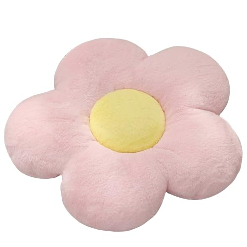 champracer Blume Plüsch Kissen Bodenkissen, Plüschtier, Plüsch Kissen, Plüsch Pflanze, Blume Kissen, Kissen Ästhetik, Heimtextilien (35 cm,Hellrosa) von champracer