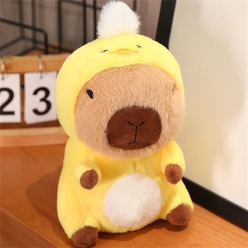 champracer Capybara Kuscheltier, Niedliches verwandelndes Capybara Plüschtier, Capybara Spielzeug, Capybara Plüschkissen, Geschenke für Mädchen und Jungen (25 cm,Ente) von champracer