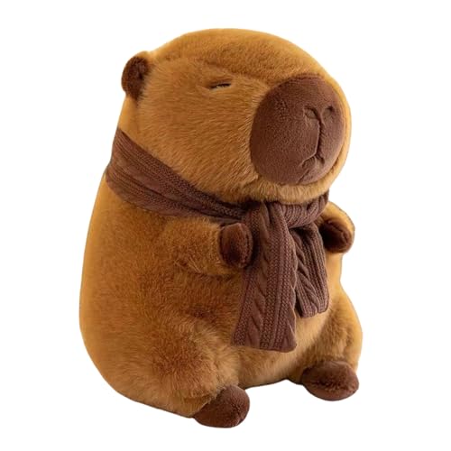 champracer Capybara Kuscheltier Capybara Plüschtier mit einem Halstuch Kawaii Wasserschwein Plüschtier Stofftier Geschenk für Kinder Jungen Mädchen (60cm) von champracer