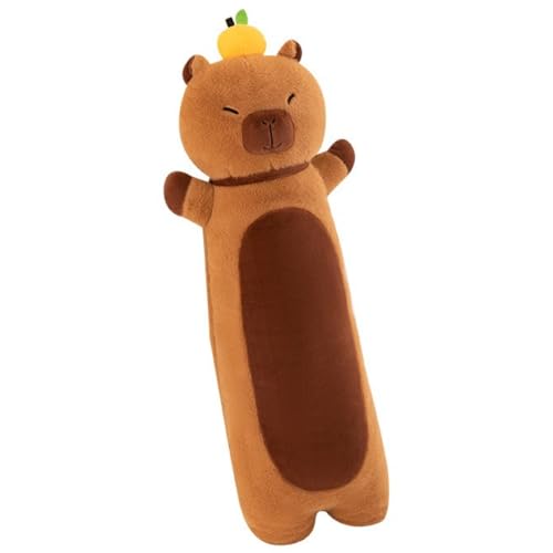 champracer Capybara Kuscheltier Süße Capybara Plüschtier Capybara Kuschelkissen Capybara Schlaf Kuscheltier Niedliche Capybara Stofftier für Kinder Jungen Mädchen Geburtstag Geschenke (55cm,braun) von champracer