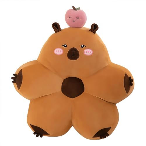 champracer Capybara Plüschkissen Capybara Kissen Weiches Schlafendes Capybara Plüschkissen Personalisiertes Kissen Plüsch Kissen Geschenke für Mädchen und Jungen (45cm,Rosa) von champracer