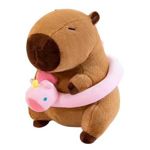 champracer Capybara Plüschtier, Kawaii Capybara Kuscheltier, Weiches Stofftier, süßes Capybara Puppe, CartoonHeimdekor,CapybaraPuppenkissen,Schlafzimmer, AutoGeschenk für Kinder Freunde (45 cm,Rosa) von champracer