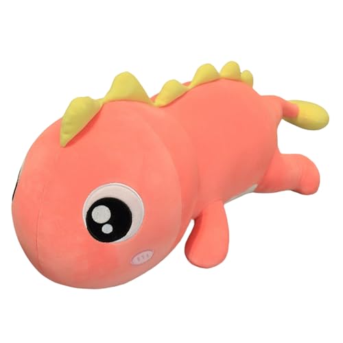 champracer Dinosaurier Kuscheltier Plüschtier Dino Dinosaurier Plüschtier Kuscheltiere Plüsch Dino Kissen Puppe Geschenke für Jungen Mädchen Kinder (150cm,Rosa) von champracer