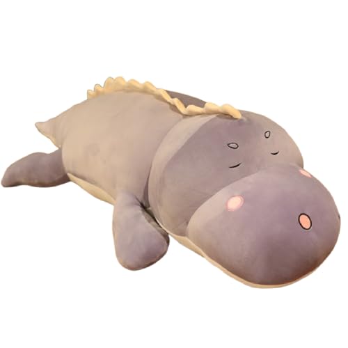 Dinosaurier Plüschtier Puppe Stofftier Plüschkissen Niedlicher Dinosaurier Spielzeug Puppe Wurfkissen, für Kinder Mädchen Jungen (100 cm,Lila) von champracer