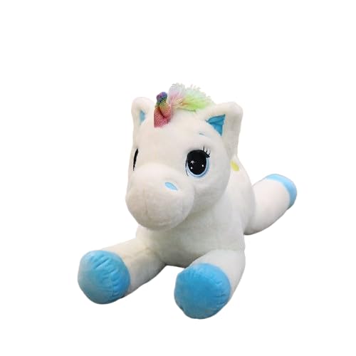 champracer Einhorn Plüschtier Kuscheltier 40/60/80cm,Super Weiches Einhorn Kissen,großes Plüsch Puppe,Rosa Einhorn Stofftier Plüschtier dekoriertion für Mädchen (80 cm,blau) von champracer