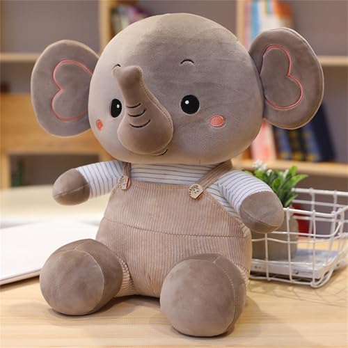 champracer Elefant Kuscheltier, Plüschtier Elefant Puppe, Weiches und Flauschiges Elefantenplüschtier, zum Spielen und Kuscheln, stofftier Elefant, Geschenk für Kinder Mädchen Jungen (32 cm,Braun) von champracer