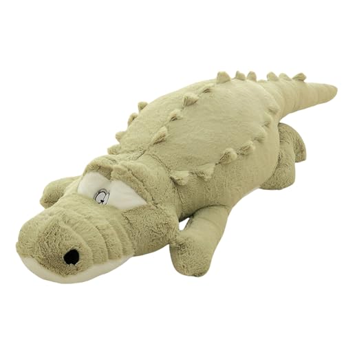 champracer Groß Krokodil Stofftier Riesen Kuscheltier Krokodil Kuscheltier Krokodil Spielzeug Kissen Geschenke für Kinder Jungen Mädchen (150cm,Grün) von champracer