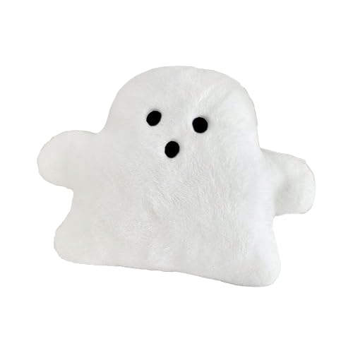 champracer Halloween Cartoon Spooky Kissen Puppe Plüsch Spielzeug Puppen lehnen Geister Gruselige für Kinder Bett/Sofa Dekorationen (15 * 20CM(Kleiner Anhänger),Weiß) von champracer