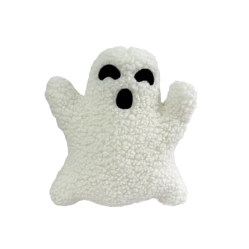 champracer Halloween Gespenster Puppe Ghost Throw Kissen Niedlich Halloween-Geister Dekoratives Gruselige Kissen für Kinder Bett/Sofa Dekorationen (20 * 20cm,Weißer Geist) von champracer