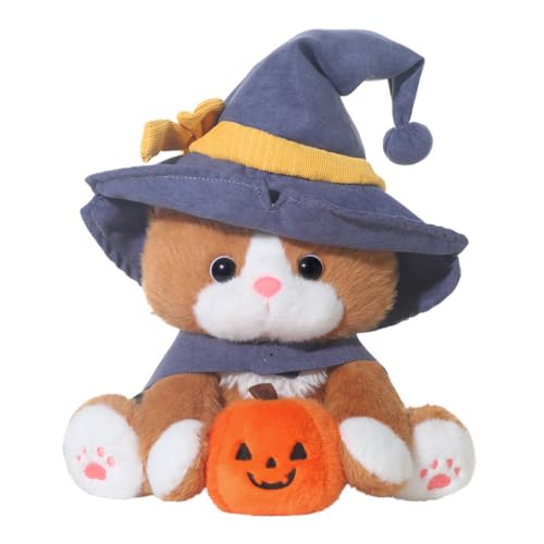 champracer Halloween Kuscheltier Plüsch Spielzeug Kuscheltier Katze mit Hexenhut Süßes Katze Spielzeug Halloween Deko Geschenk für Kinder Jeglichen Alters champracer Halloween Kuscheltier Plüsch Spielzeug Kuscheltier Katze mit Hexenhut Süßes Katze Spielzeug Halloween Deko Geschenk für Kinder Jeglichen Alters von champracer