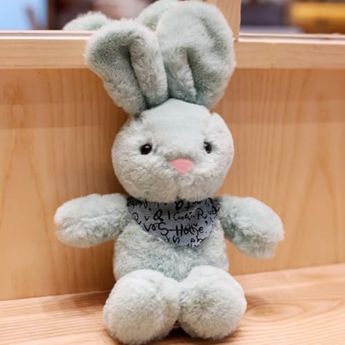 champracer Hase Kuscheltier, 26 cm Kawaii Kaninchen Plüschtier, Stuffed Animal Plüschtier Puppe Hasen Plüschspielzeug um Kuscheln und Spielen Geschenk für Kinder (Grün) von champracer