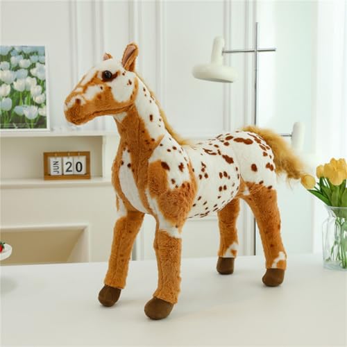 champracer Kawaii Pferd Kuscheltier, Pferd Stofftiere Plüsch Spielzeug Pony Plüschtier, Pferd Gefüllte Tierkissen Stofftierpuppe, Weiche Plüsch Pferd für Kinder Geschenk (30 cm,Typ C) von champracer