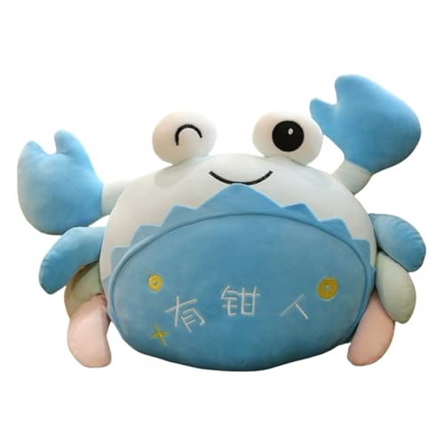 champracer Krabbe Plüsch Stofftier Krabbenpuppe Plüschtier Niedliche Krabbe Plüschpuppe lustige Meerestier Puppe Geschenk für Jungen und Mädchen (40cm,Blau) von champracer