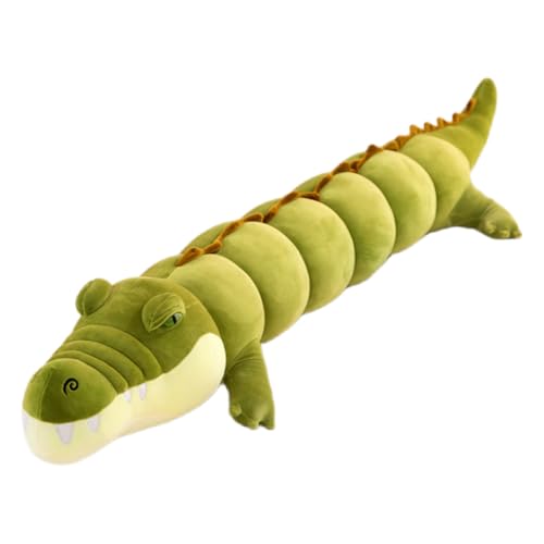 champracer Krokodil Kuscheltier Krokodil Stofftier Krokodil Spielzeug Kissen Riesen Kuscheltier Geschenke für Kinder Jungen Mädchen (100cm,Grasgrün) von champracer