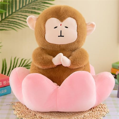 champracer Kuscheltier AFFE, Flauschiger Stofftier Zum Spielen, Buddha Kleines äffchen Puppe Plüsch, Flauschiges Freund-Wukong Plüsch für Kinder (40 cm) von champracer