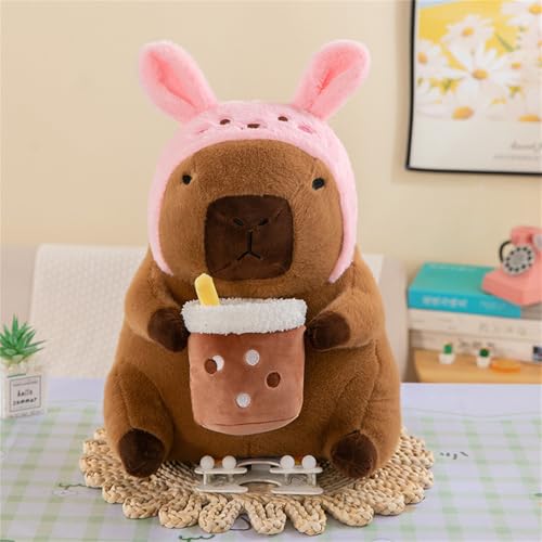 champracer Kuscheltier Capybara, Simulation Capybara Plüschtier, Realistisches Weiches Capybara-Spielzeug Dekor Kissen für Kinder, für Kinder Jungen Mädchen (55 cm,A) von champracer