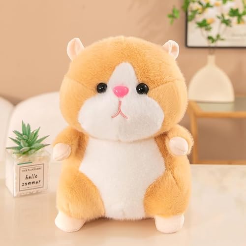 champracer Kuscheltier Hamster, Hamster Spielzeug Kinder, Kuscheltier Kissen, Kuscheltier Meerschweinchen, Simulation Hamster Plüschtier, Hamster Stofftier Plüschtie Puppe Für Kinder (30 cm,Gelbe) von champracer