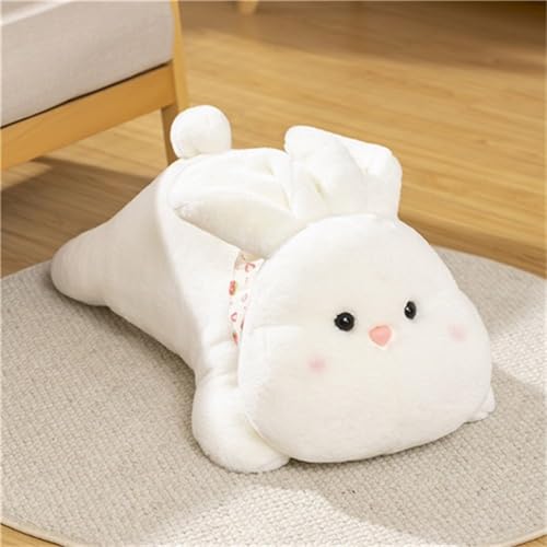 champracer Kuscheltier Hase, Ostern hase Plüschtier, kuscheltiere, Stuffed Animals, hase stofftier, Weißes Kaninchen Puppe, Kuscheltier für Mädchen und Jungen (50 cm,liegend) von champracer