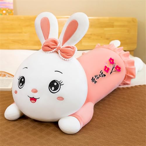 champracer Kuscheltier Plüsch Hase, Langes Kaninchen Plüschkissen, Osterhase Gefülltes Plüschtier Hase, Lange Süße Kaninchen Plüschtier, Kissen für Kinder Kind Plüschpuppe (110 cm) von champracer