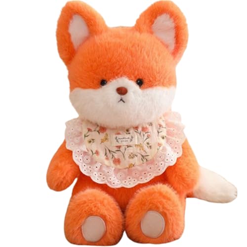 champracer Niedliche Spielzeuge Fuchs, Teddybär Plüschtiere süße Spielzeuge, süße Plüschtiere, weiche und Flauschige Plüschtiere, Plüschtiere, Raumdekoration, (45 cm,Lätzchen) von champracer