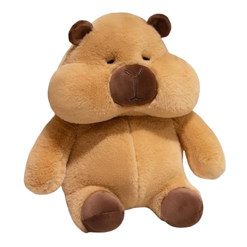 champracer Niedlichen Capybara Plüschtier Capybara Kuscheltier mit Geschwollenem Gesicht Capybara Plushie Puppen Capybara Stofftier für Home Deko Kinder (45cm,Capybara) von champracer