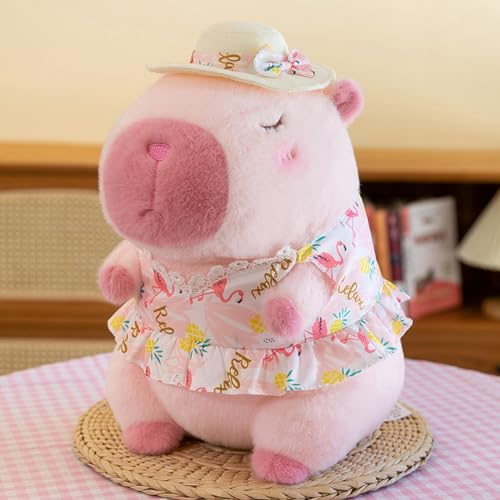 champracer Niedlichen Capybara Plushies, Schwimmen Wasserschwein Plüschtier,Capybara Plushie Puppen Capybara Plüschtier Capybara Plüschtier Capybara Plüsch Capybara Figur Stofftier Kissen (Rosa,40cm) von champracer