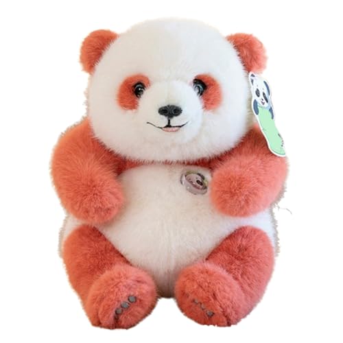 champracer Niedlicher Bambus-Panda Plüschkissen 25CM - Weiches Schlafkissen & Sofakissen aus PP-Baumwolle mit Mutter-Baby Design, Kuscheltier Geschenkset für Kinder,Jungen,Mädchen (25 cm,Rosa) von champracer