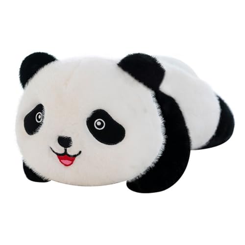 champracer Niedlicher Panda Kissen Panda Plüschtiere Kinder Kreatives Spielzeug Weiches Panda Kuscheltier Panda Plüschkissen Süßes Panda Stofftier Geschenke für Kinder (70 cm,Schwarz) von champracer