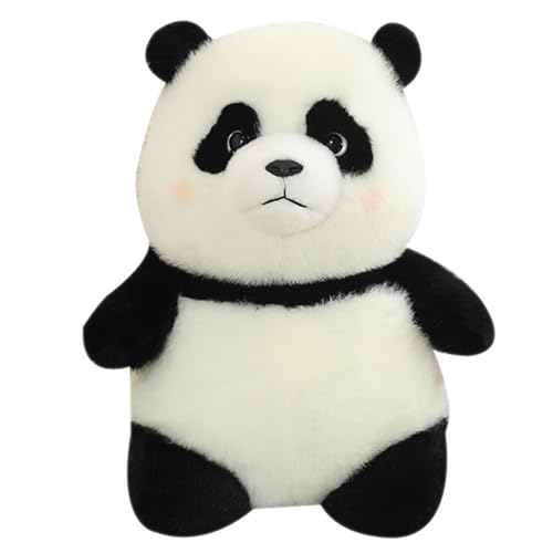 champracer Niedliches Panda Plüschtier,niedliches schwarzes Panda-Stofftier, Süßes Panda Stofftier Geschenke,Panda Spielzeug GeschenkFür Frauen Kinder Jungen Mädchen (schwarz und weiß,22 cm) von champracer