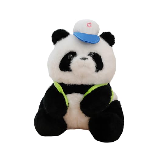 champracer Panda süßes Spielzeug, Panda süßes Spielzeug Teddybär Plüschtier Flauschiger weicher Panda Riesenpanda weiches Umarmungskissen für Kinder, Panda Spielzeug Geschenk (40 cm,Schwarz) von champracer