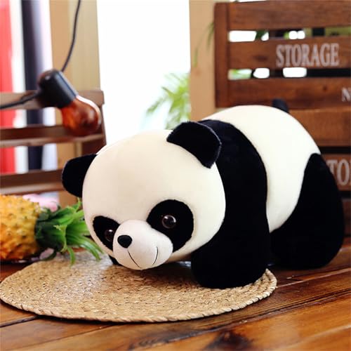 champracer Panda süßes Spielzeug Teddybär Plüschtier Plüschtier Panda süßes Spielzeug Kawaii Puppe Plüschtier Junge oder Mädchen Geschenk Panda Plüschtier Kissen (50 cm,Schwarz) von champracer