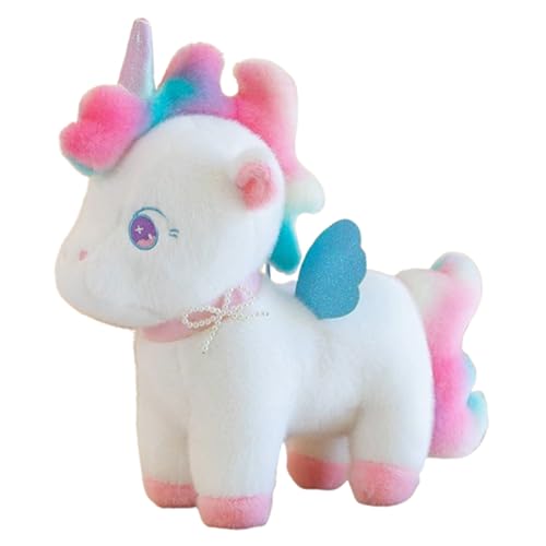 champracer Plüsch Einhorn Kuscheltier,Plüsch Regenbogen Einhorn, Plüschtier Einhorn Kuscheltier,Super Weiches Einhorn Kissen,für Kinder Mädchen Puppe Geschenk (100 cm,Weiß) von champracer