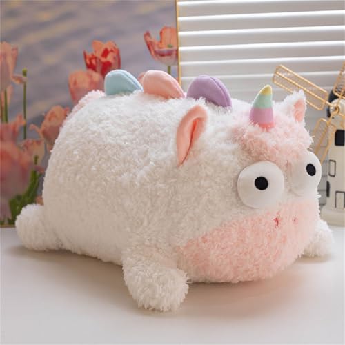 champracer Plüsch Puppen, Schwein Kuscheltier, Kuscheltier Plüsch Hase Plüsch, Niedliche Schweinchen Biene Krokodil Einhorn Plüschpuppen (40 cm,Einhorn) von champracer